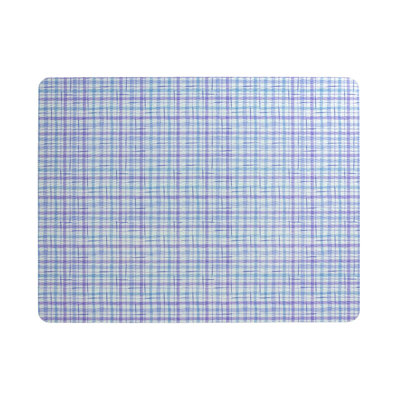 Frieling Plaid Rectangular Placemat, Light Blue, 16.5" X 12.5", Set Of 6