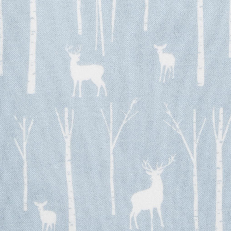 100% Cotton 200 Thread Count Flannel Sheet Set, King Sheet Set with 2 Pillowcases, Birch Forest