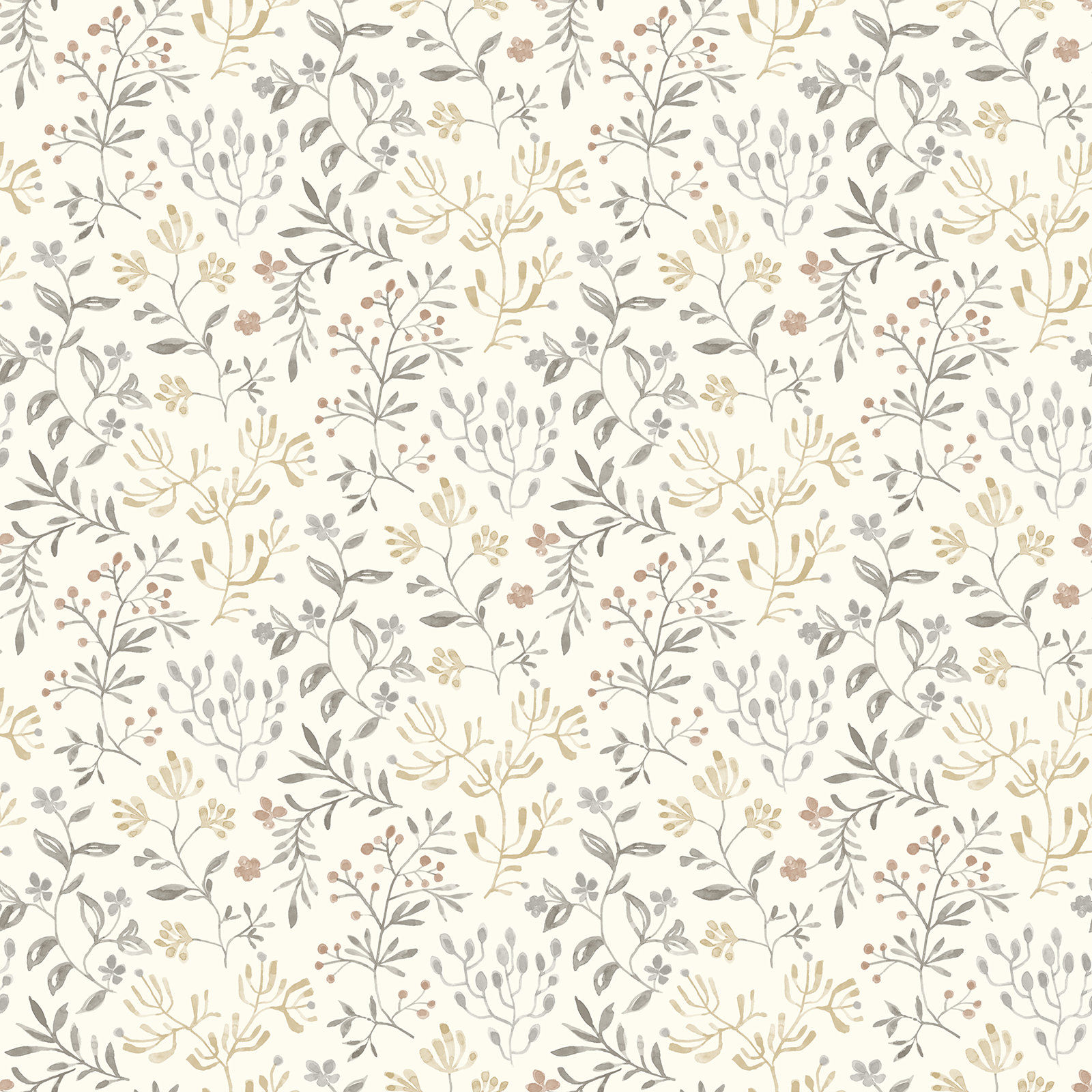 Siren Prepasted Floral Wallpaper, Blue