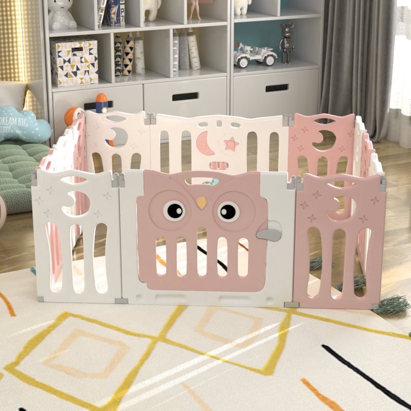 Planas Safety Gate, Pink/White, 63cm H x 143cm W x 106cm D