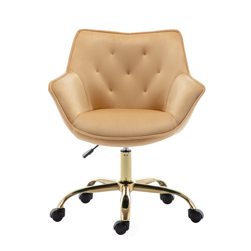 Velvet Office Chair, Champagne