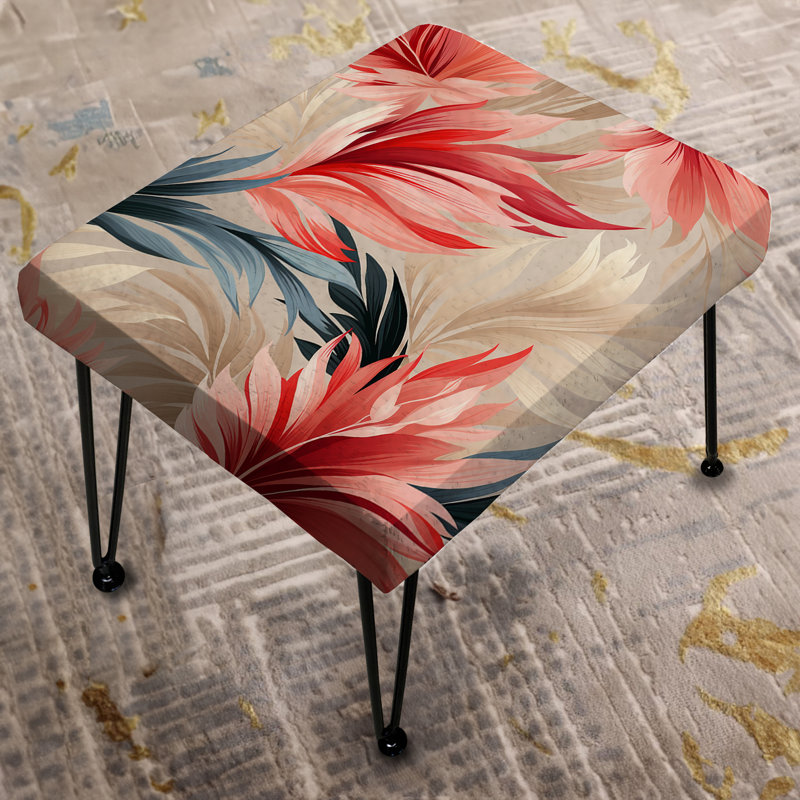 Tropical Whisper Tropical Pattern I - Tropical Rectangle Ottoman