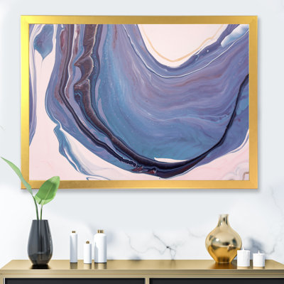 Marbre mauve luxueux, art fluide IV - œuvre d'art moderne sur toile