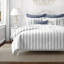 August Stripe Reversible Cotton Duvet Cover Set-505051835-505051813