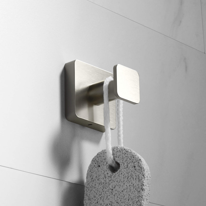 Blaze Wall Mounted Robe Hook, Brushed Nickel