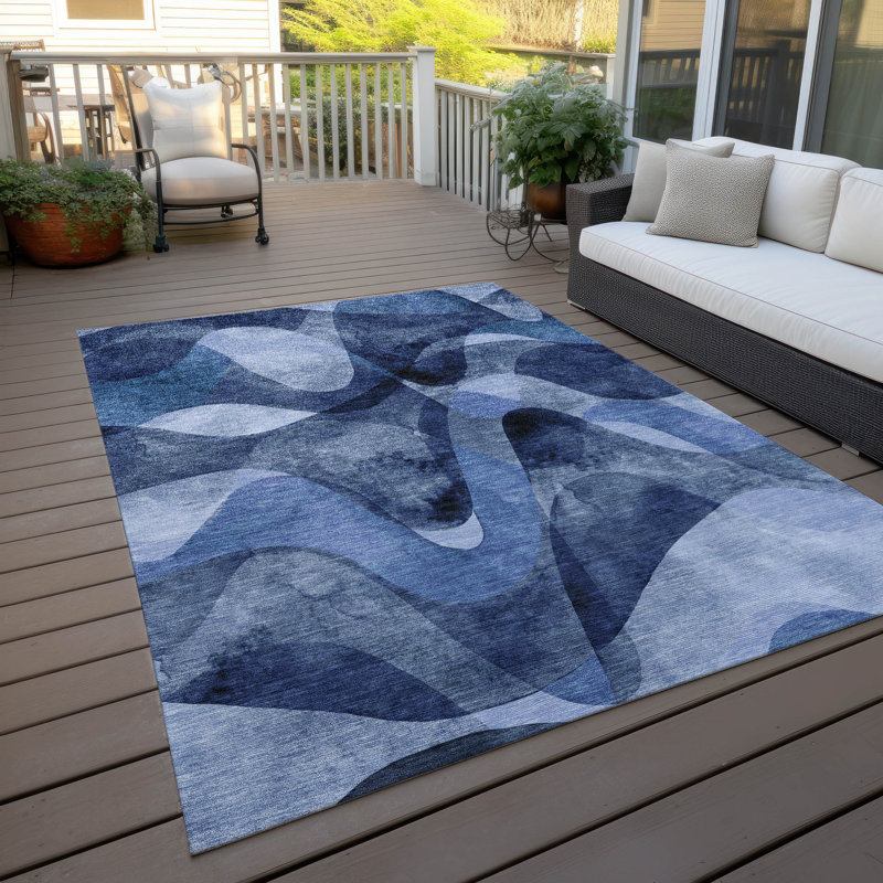 Tapis intérieur / extérieur Alfonzo avec envers antidérapant, Rectangle 8 pi x 10 pi