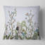 Carré, bordure avec grues et pivoines de style chinois - Coussin décoratif à imprimé traditionnel-60159648