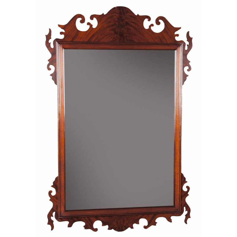 Miroir d’appoint biseauté traditionnel acajou Gillette