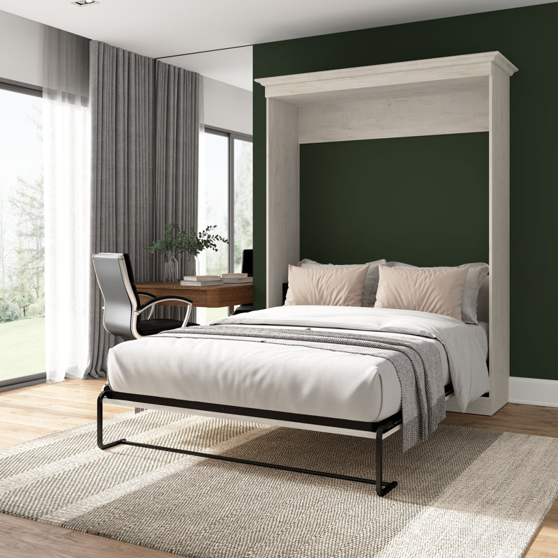 Lit escamotable Alvaretta, Grand, Linen White Oak