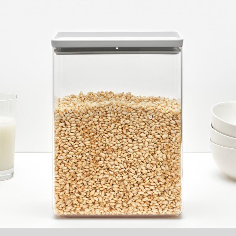 Brabantia Stackable Canister, 5.4 Litre, Tasty+, Light Grey