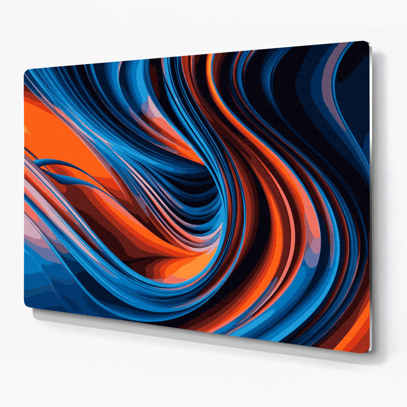 Gradient Abstract 90, art mural en métal mauve, H 8 po x l 10 po