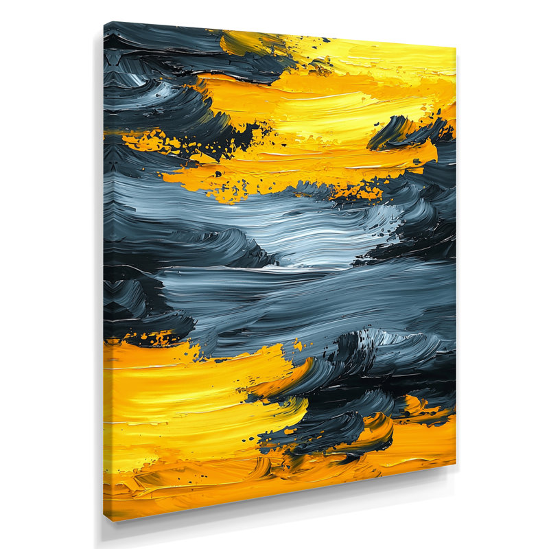Olethea - art mural abstrait, Toile tendue, Ne s’applique pas, H 20 po x l 12 po