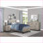 Table de chevet 2 tiroirs gris