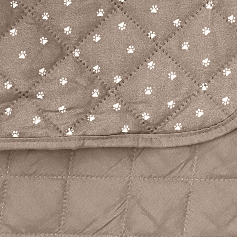 Gray Polyester Water-Resistant Reversible Sofa Cover Protector