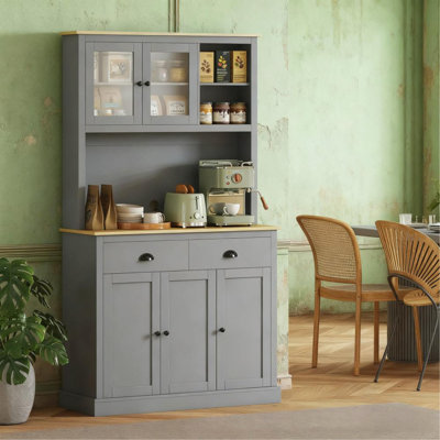 Armoire de cuisine autoportante de 71 po de hauteur