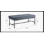 Banc en velours Brantley et finition gris sable