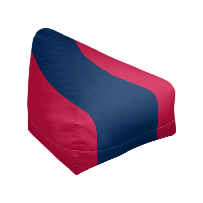 Bean Bag Cover, 30" H x 27" W x 2" D, Scarlet Red/Navy Blue/Scarlet Red