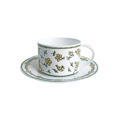 Daisy Chain Bone China Teacup and Saucer