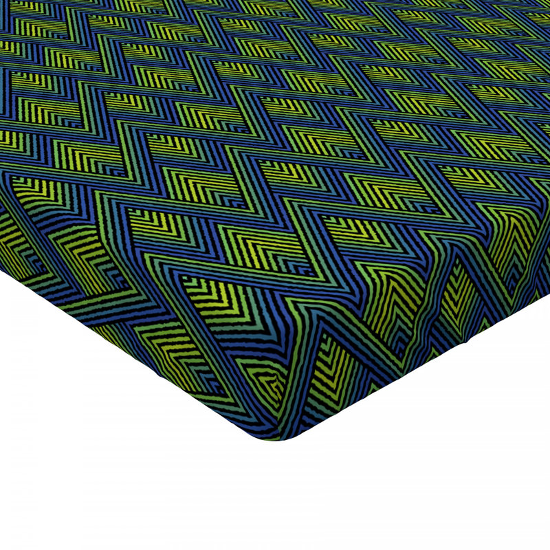 Microfiber Chevron Fitted Sheet, Queen Fitted Sheet
