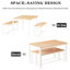 Ensemble de salle à manger 3 pièces avec 2 bancs Constantine-1895615470