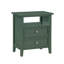 Table de chevet 2 tiroirs Weston Vintage Green-1039544559