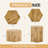 Modern Minimalist Set Of Two Hexagonal Wood-Grain MDF Coffee Tables.Modern MDF Coffee Table, With Complex Texture Patterns, Style And Texture Coffee Table To Redefine Your Interior Decoration.
