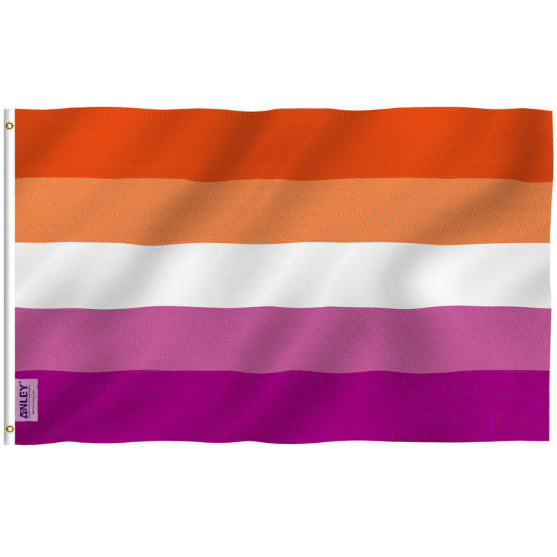 Drapeau de maison 36 x 60 po en polyester LGBT Sunset Pride