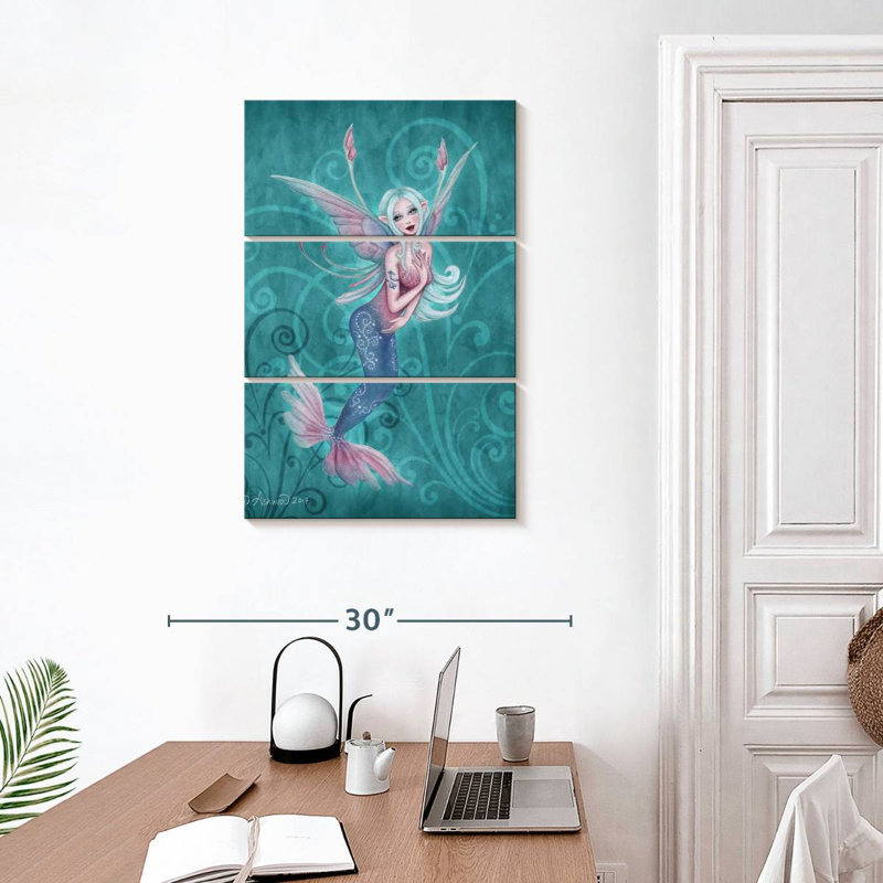 Fée Kelan Sprite corail, H 32 po x l 20 po