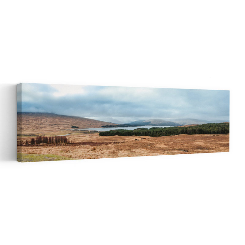 Cloudy Scottish Loch by Dahlia Ambrose - Wrapped Canvas Panoramic Print, 91.44 cm H x 30.48 cm W
