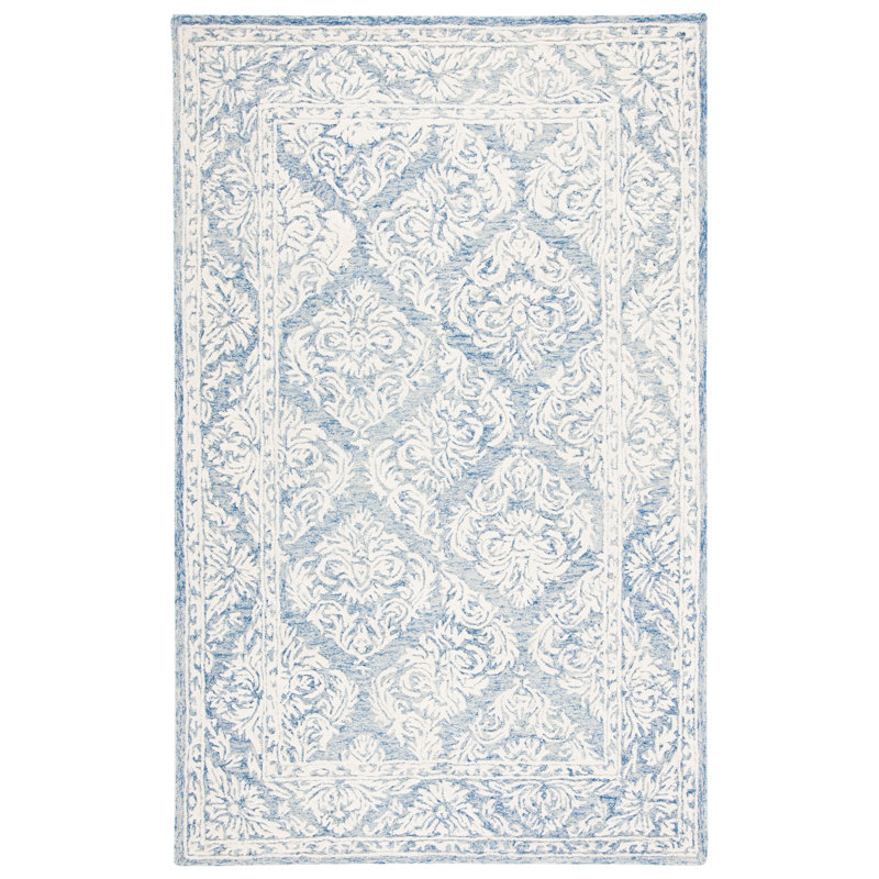 Tapis en laine et en coton touffeté à la main avec latex Elsun, Rectangle 3 pi x 5 pi