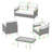 Glades 4 Person Outdoor Seating Outdoor Sofa Set Wicker Patio Furniture