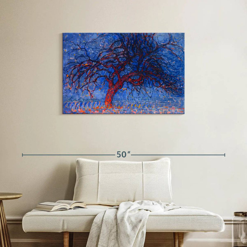 Harnek Avond le soir, l'arbre rouge, H 24 po x l 36 po
