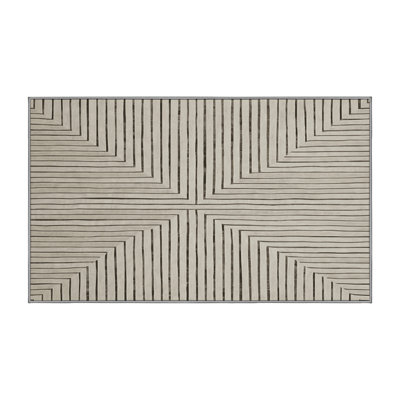 Machine Washable Gray Area Rug GSIX03645