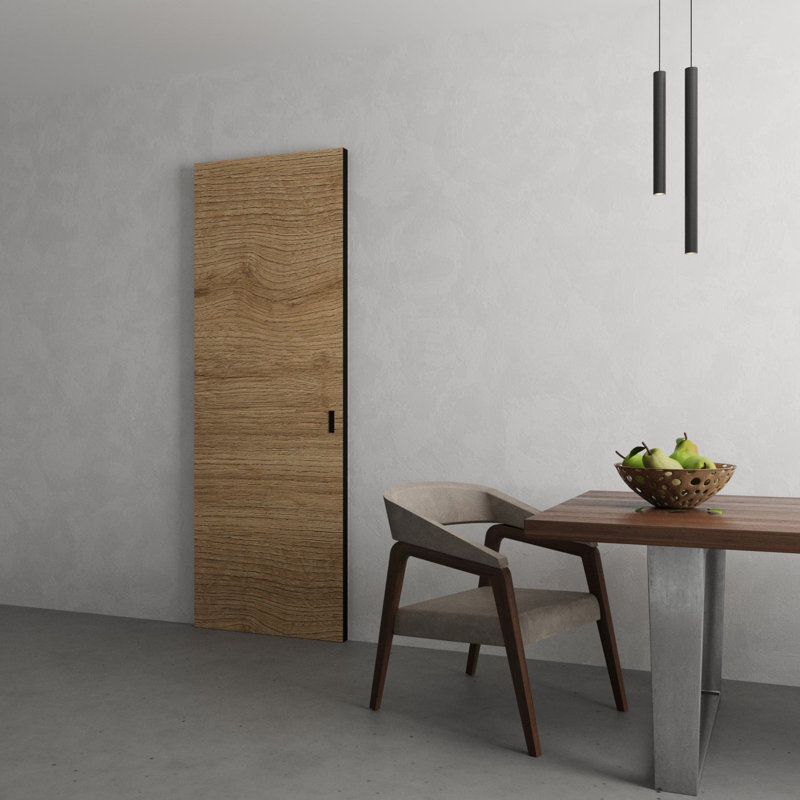 Grange cachée avec bords noirs | Planum 0010, 36 po x 84 po, Bois fendu
