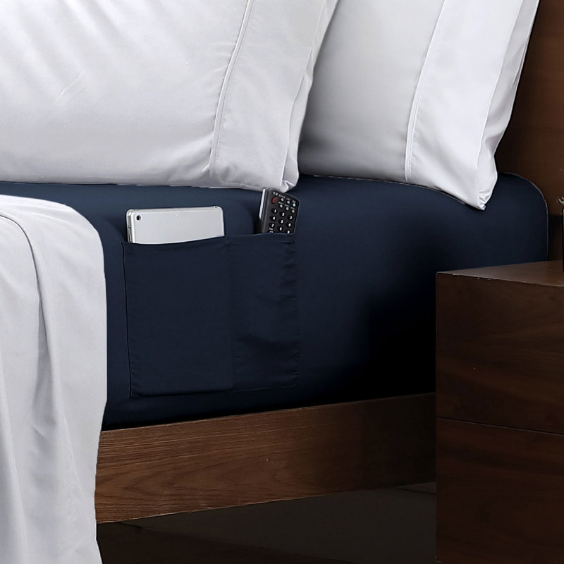 Swift Home Smart Pocket Fitted Sheet - Essential 1800 Series Microfiber - Fits Mattress up to 14" Thick - Convenient Storage, Peach Fuzz, Durable, Easy Care