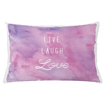 Live Laugh Love Indoor / Outdoor Lumbar Pillow Cover -  Ambesonne, min_35827_26x16