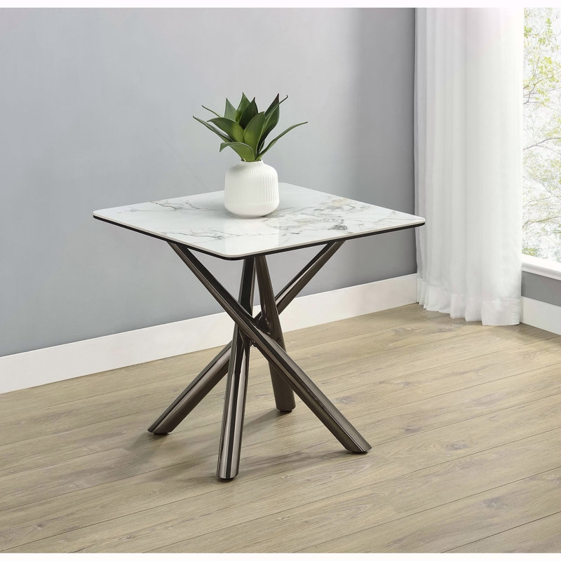 Newport Mirage White End Table