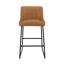 Tabouret de bar et de comptoir de 26 po avec dossier, disponible en cuir ou en lin-873848252