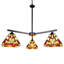 Lustre 3 lumières en bronze noirâtre de style Tiffany Foundry Select Annarosa Mission