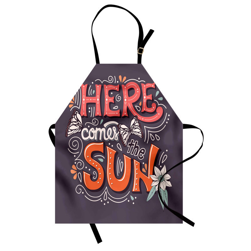 Tablier East Urban Home Here Comes the Sun - texte unisexe Spring Time taille adulte multicolore