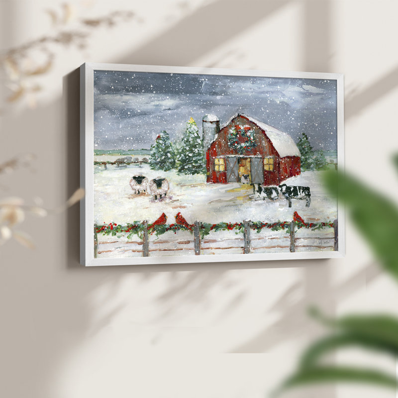 Winter Homestead - Reproduction encadrée - Restickable, H 11 po x l 14 po, White