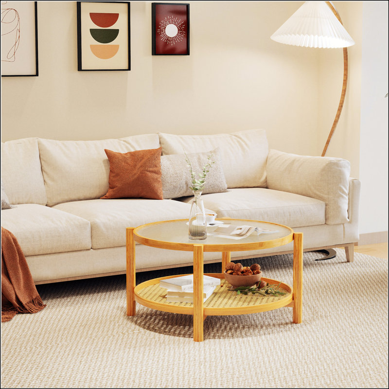 Table basse en rotin