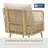 2-Piece Wicker Patio Chairs Set with Cushions