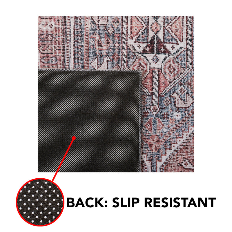 Tapis oriental rouille / beige oriental, Carré 6 pi