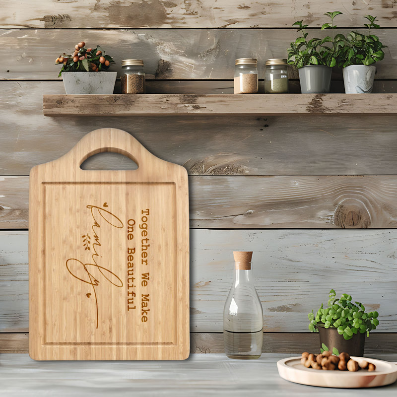 Ensemble de planche à découper en bambou 1 pièce Together, 18 po x 12 po