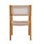 2 chaises de salle à manger tressées brunes - bois et corde