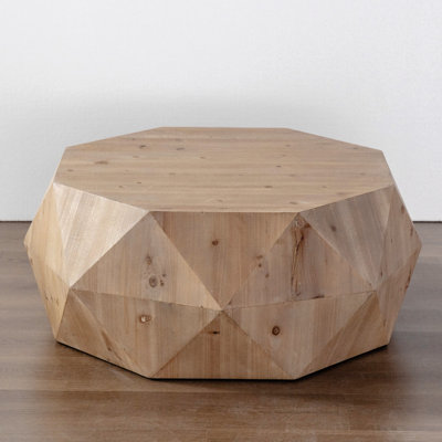 38 Inch Three-Dimensional Embossed Pattern Coffee Table