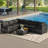 Outdoor 7-Piece Modular Rattan Patio Conversation Set with Cushions-106406763