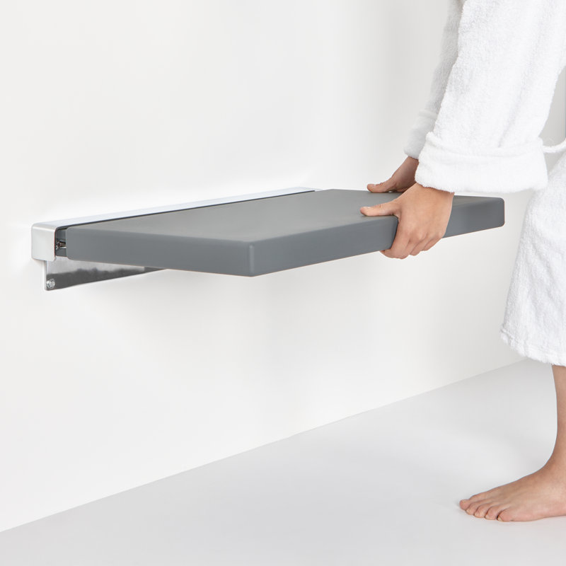 24" Cube Shower Chair, Gray