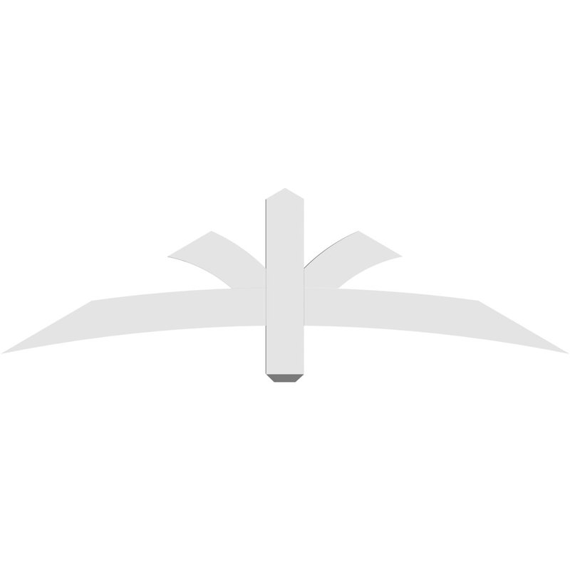 Davenport Architectural Grade Gable Bracket, 17.5" H x 60" W (Pitch: 7/12), 2" D x 4" F, PVC